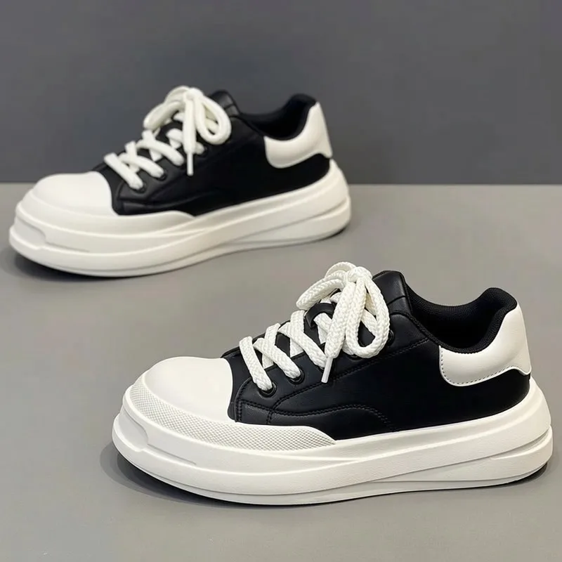 Men's Sport Shoes 2026 New Spring Trend Black Casual Thick Bottom Heightening Youthful round Head Shoe Comfortable Breathable
Men's Sport Shoes 2026 New Spring Trend Black Casual Thick Bottom Heightening Youthful round Head Shoe Comfortable Breathable