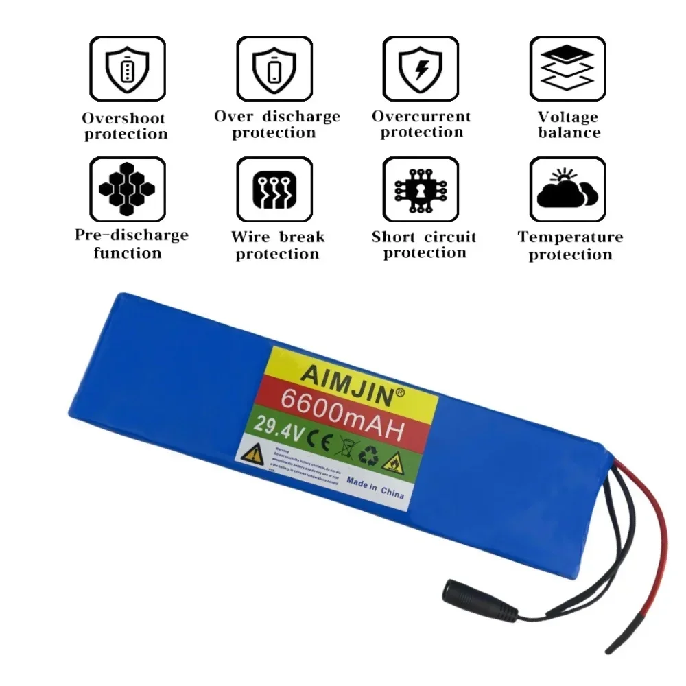 New 29.4V 7S2P 6.6Ah 18650 Lithium Battery Pack Rechargeable HighQuality Battery 15A BMS+29.4V Charger DlY Production
New 29.4V 7S2P 6.6Ah 18650 Lithium Battery Pack Rechargeable HighQuality Battery 15A BMS+29.4V Charger DlY Production
