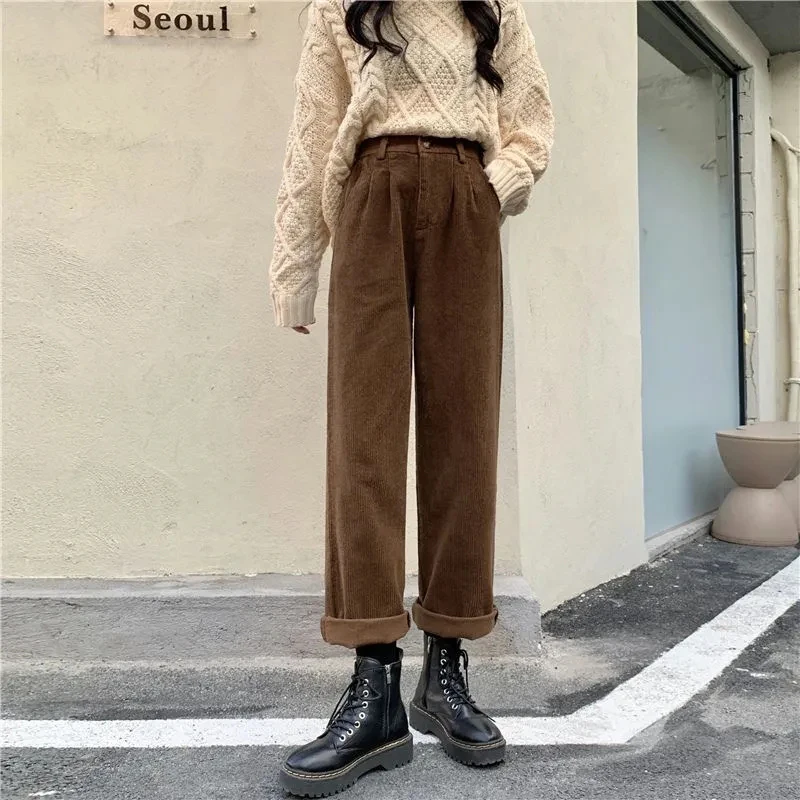 Loose Corduroy Pants Women Fall Wide Leg High Waist Trousers Autumn Casual Long Pants Harajuku Streetwear Beige Trousers
Loose Corduroy Pants Women Fall Wide Leg High Waist Trousers Autumn Casual Long Pants Harajuku Streetwear Beige Trousers