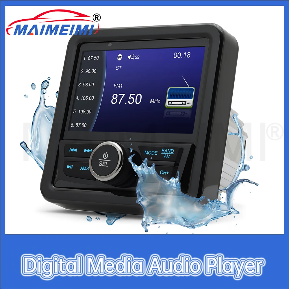 Audio Boat Radio System Media Player FM AM Digital Media Audio Player Waterproof For Yacht ATV UTV Golf Cart Motorcycle
Audio Boat Radio System Media Player FM AM Digital Media Audio Player Waterproof For Yacht ATV UTV Golf Cart Motorcycle