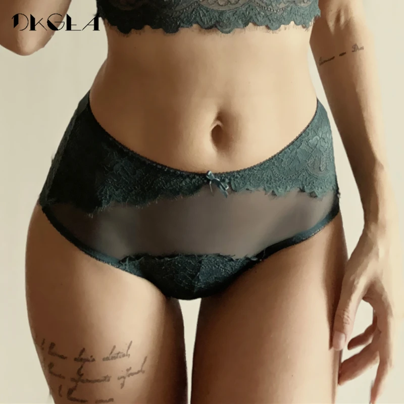 Top Sexy Panties Transparent Women Underwear Lace Plus Size Briefs High-Rise 3 Pcs Green Gray Black Embroidery Flowers Lingerie
Top Sexy Panties Transparent Women Underwear Lace Plus Size Briefs High-Rise 3 Pcs Green Gray Black Embroidery Flowers Lingerie