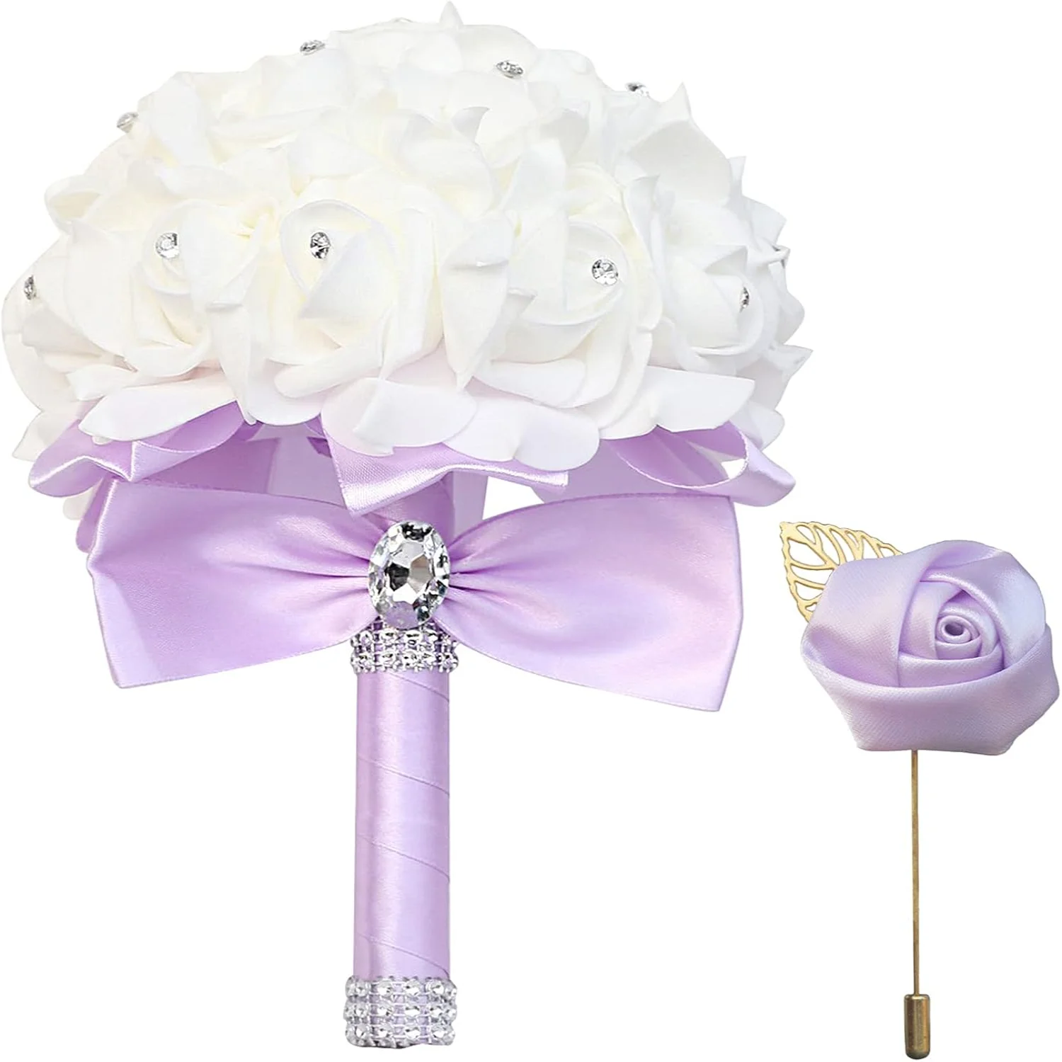 Wedding Bouquet, Artificial Roses Bouquet for Bride Bridesmaids with Soft Ribbons, Bridal Flowers for Wedding, Bride Hand Bouq
Wedding Bouquet, Artificial Roses Bouquet for Bride Bridesmaids with Soft Ribbons, Bridal Flowers for Wedding, Bride Hand Bouq