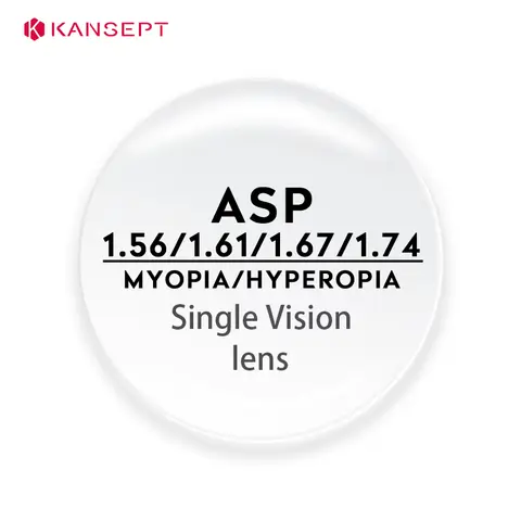 Hansept 1.56 1.61 1.67 1.74 CR-39 lentes ópticas asféricas de resina hd lente de miopia hipermetropia hmc lentes anti-reflexivas anti-arranhões