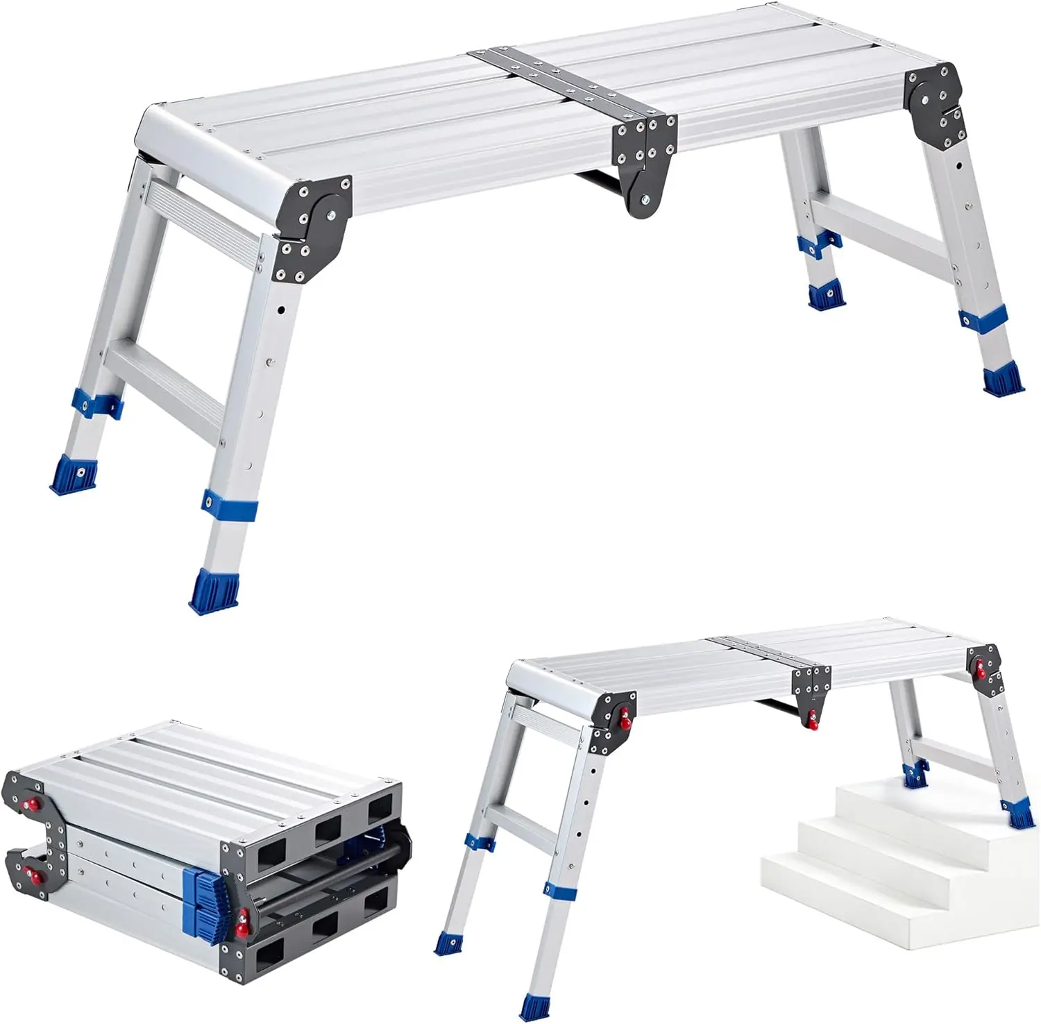 Folding Work Platform, Adjustable Height 14.2-20 in, 500 lbs Capacity Aluminum Step Stool, Heavy Duty Non-Slip Platform Ladder,
Folding Work Platform, Adjustable Height 14.2-20 in, 500 lbs Capacity Aluminum Step Stool, Heavy Duty Non-Slip Platform Ladder,