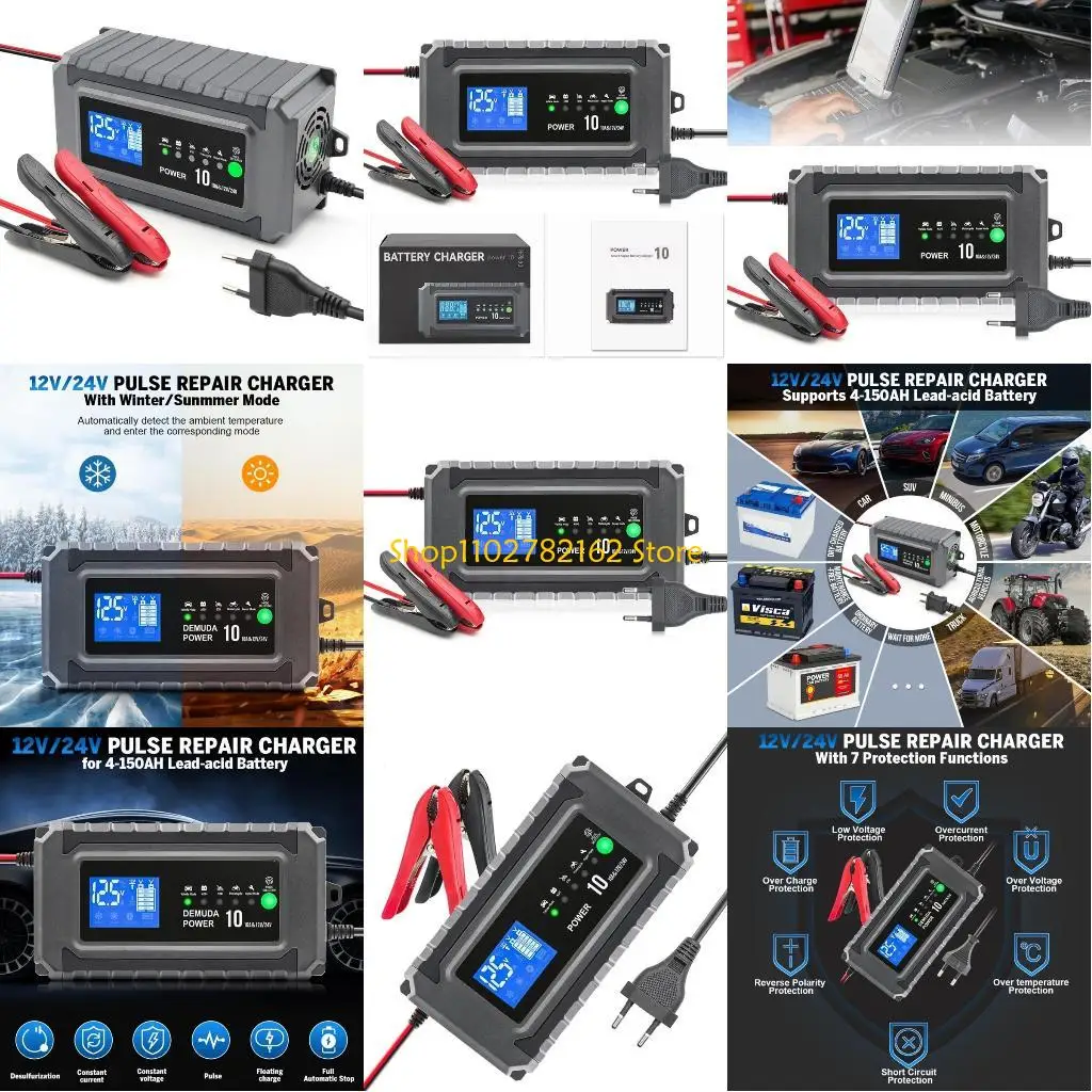 547B 12V/24V Car Battery Chargers Automatic Intelligent Stop Repair Digital
547B 12V/24V Car Battery Chargers Automatic Intelligent Stop Repair Digital