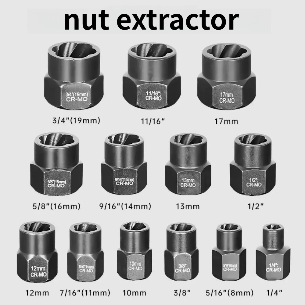 14/6PCS Impact Bolt&Nut Extractor Set Professional Removal Tool Kit With Durable Storage Box For Broken Fasteners
14/6PCS Impact Bolt&Nut Extractor Set Professional Removal Tool Kit With Durable Storage Box For Broken Fasteners