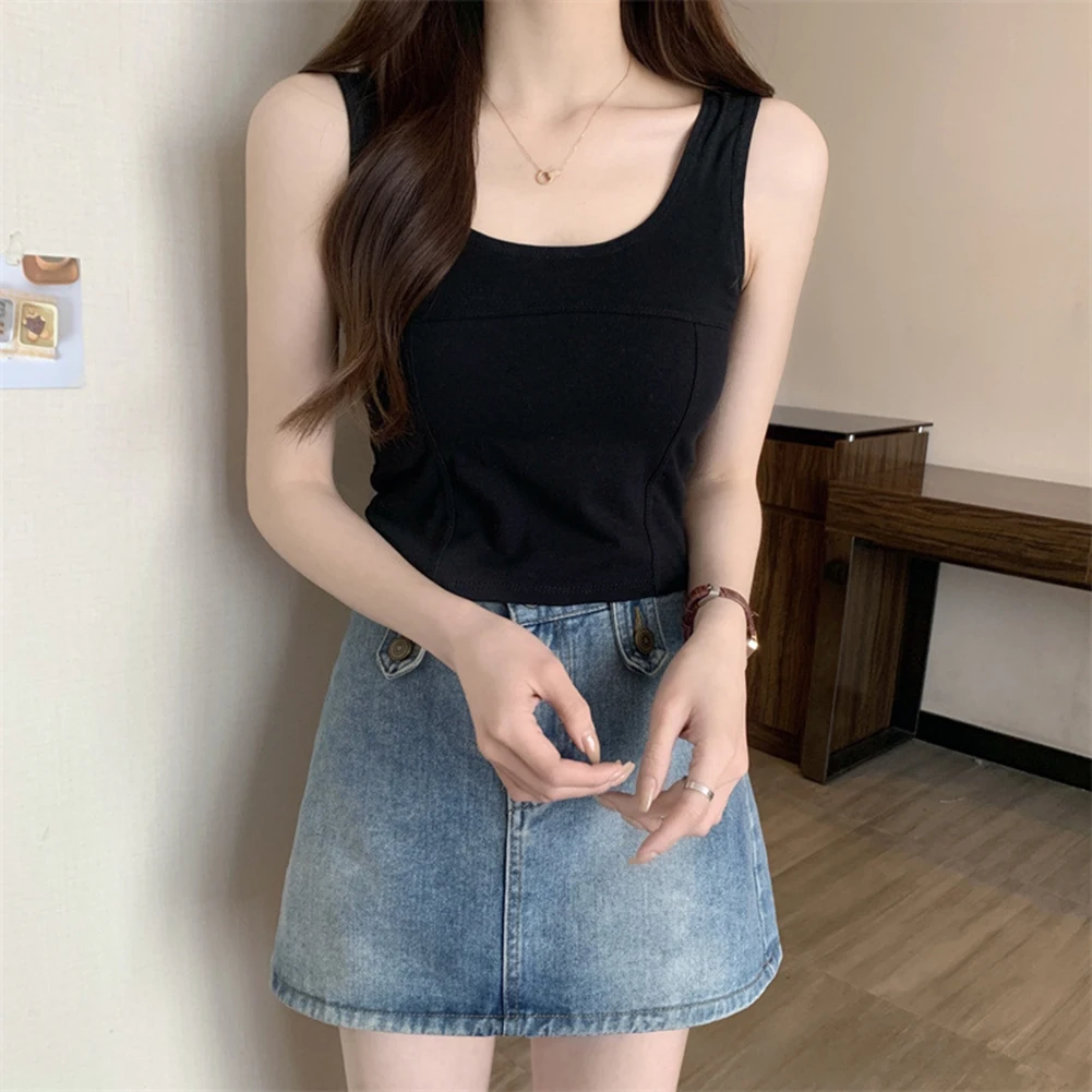Summer Casual Sleeveless Tops Sleeveless Chest Pad Camisole All Seasons Suitable Average Size Fit Bandeau Collar
Summer Casual Sleeveless Tops Sleeveless Chest Pad Camisole All Seasons Suitable Average Size Fit Bandeau Collar