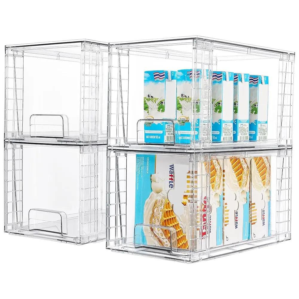 4Pa Large Stackable Kitchen Pantry Storage Drawers, Clear Organizer Bins With Handles, Acrylic Drawer Organizers For Kitchen
4Pa Large Stackable Kitchen Pantry Storage Drawers, Clear Organizer Bins With Handles, Acrylic Drawer Organizers For Kitchen
