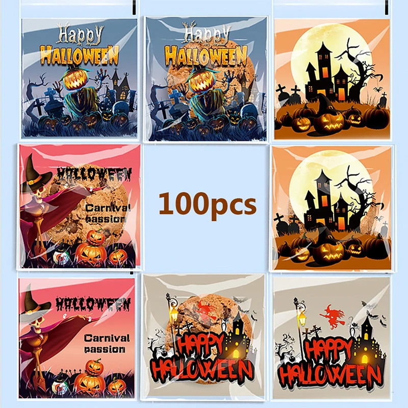 100 Pcs 10x10cm Halloween Plastic Candy Cookies Gift Bag Self Adhesive Snack Wrap Bag Halloween Party Decorations Kids Gifts
100 Pcs 10x10cm Halloween Plastic Candy Cookies Gift Bag Self Adhesive Snack Wrap Bag Halloween Party Decorations Kids Gifts