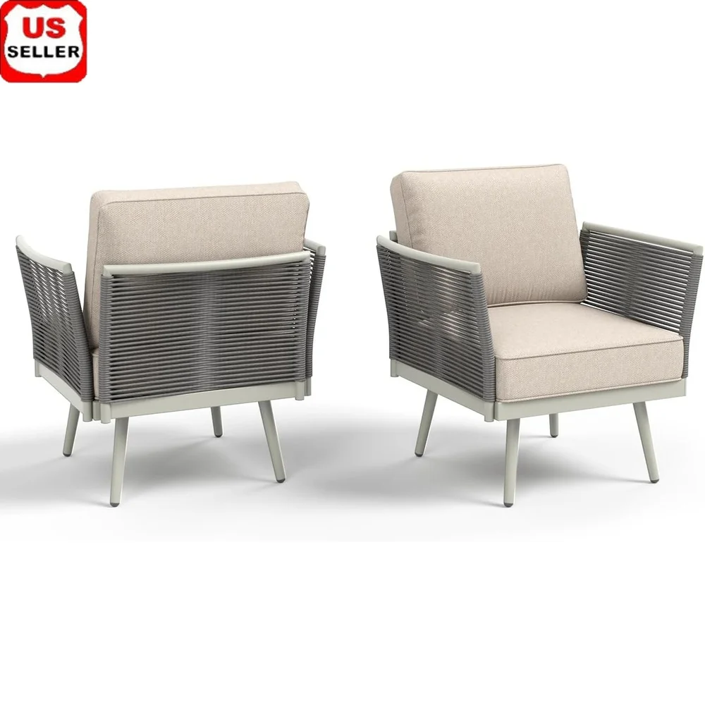 2 Piece Metal Patio Furniture Set Detachable Rope Rattan Armrest All Weather Steel Sofa Chairs with Coffee Table Outdoor
2 Piece Metal Patio Furniture Set Detachable Rope Rattan Armrest All Weather Steel Sofa Chairs with Coffee Table Outdoor