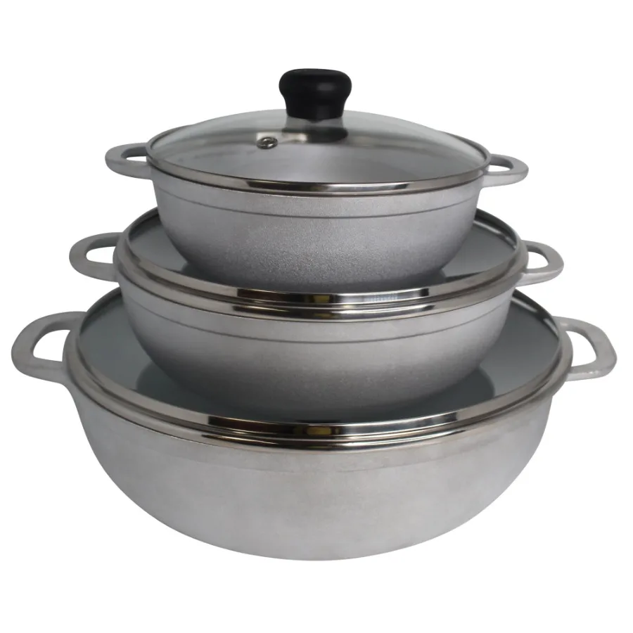Versatile 3-Piece Cookware Set: 1.5QT 2.5QT and 5.2QT Caldero with Lids for Efficient Cooking and Serving Perfect for Home Che
Versatile 3-Piece Cookware Set: 1.5QT 2.5QT and 5.2QT Caldero with Lids for Efficient Cooking and Serving Perfect for Home Che
