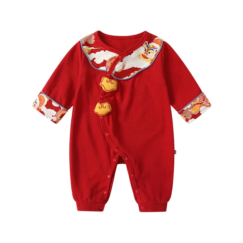 Baby Boys Girls Romper New Year Outfit Red Clothes Long Sleeve Newborn Spring Autumn Bodysuits Round Neck Jumpsuit 
Baby Boys Girls Romper New Year Outfit Red Clothes Long Sleeve Newborn Spring Autumn Bodysuits Round Neck Jumpsuit