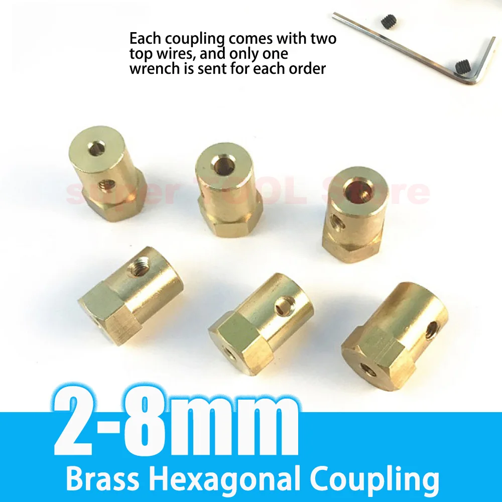 1/10Pcs Brass Hexagon Coupler RC Car Wheel Tire Connector Motor Shaft Coupling Bore 2mm/3/3.17/4/6/8mm Model Vehicle Parts
1/10Pcs Brass Hexagon Coupler RC Car Wheel Tire Connector Motor Shaft Coupling Bore 2mm/3/3.17/4/6/8mm Model Vehicle Parts
