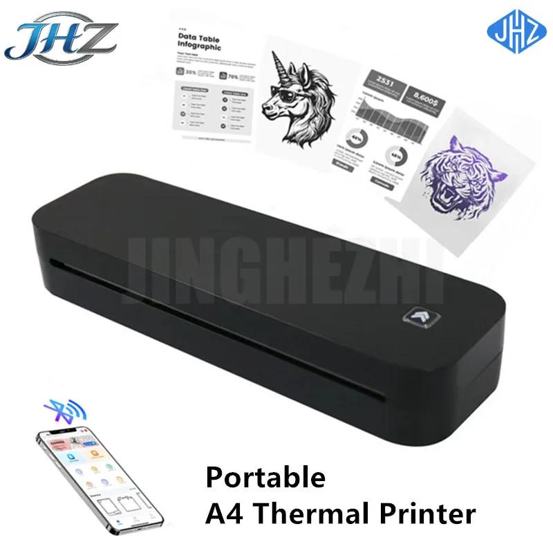 Портативный термопринтер JHZ для путешествий, беспроводной принтер формата A4, Bluetooth-принтер для тату-трафаретов, совместимый с iOS и Android
Портативный термопринтер JHZ для путешествий, беспроводной принтер формата A4, Bluetooth-принтер для тату-трафаретов, совместимый с iOS и Android