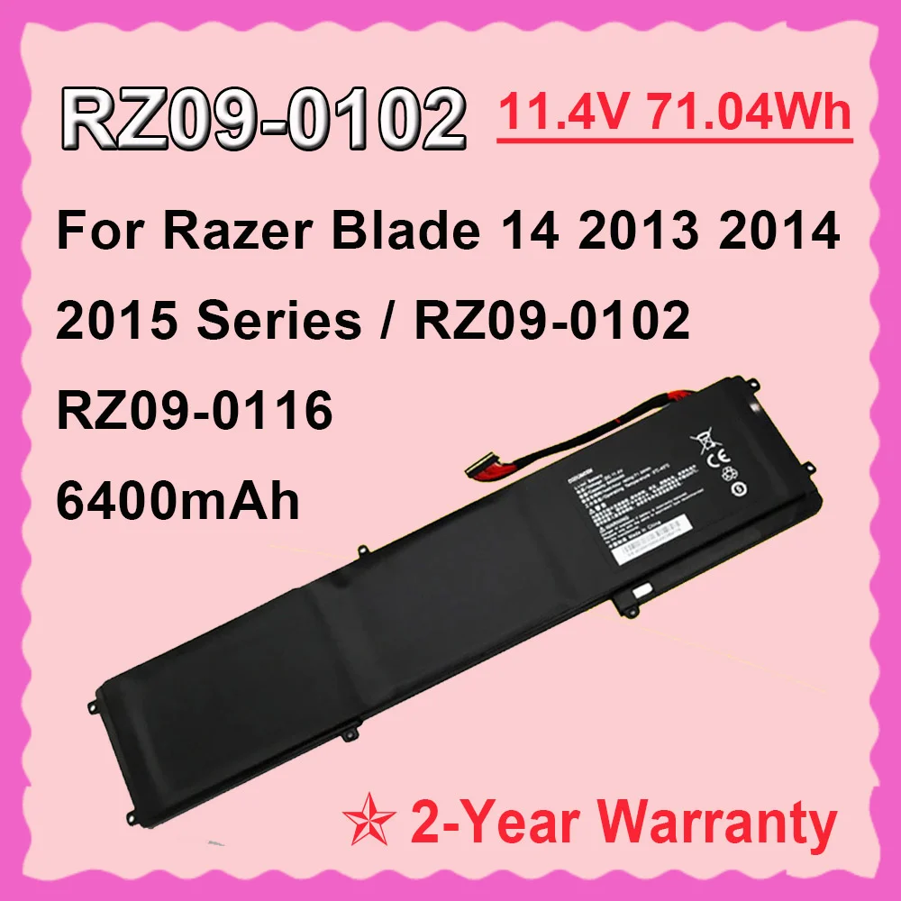 Сменный аккумулятор для ноутбука Razer Blade 14 2013 2014 2015, RZ09 RZ09-00991101 01020101 RZ09-0102 11,4 В 6400 мАч DODOMORN
Сменный аккумулятор для ноутбука Razer Blade 14 2013 2014 2015, RZ09 RZ09-00991101 01020101 RZ09-0102 11,4 В 6400 мАч DODOMORN