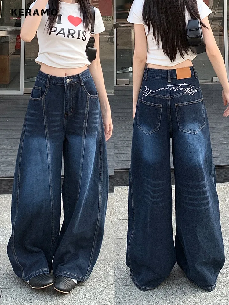 Vintage Eclectic Waif Letter Print Jeans Y2K Harajuku Street Washed Pockets Denim Trouser For Women Grunge Casual 2000s Pants
Vintage Eclectic Waif Letter Print Jeans Y2K Harajuku Street Washed Pockets Denim Trouser For Women Grunge Casual 2000s Pants