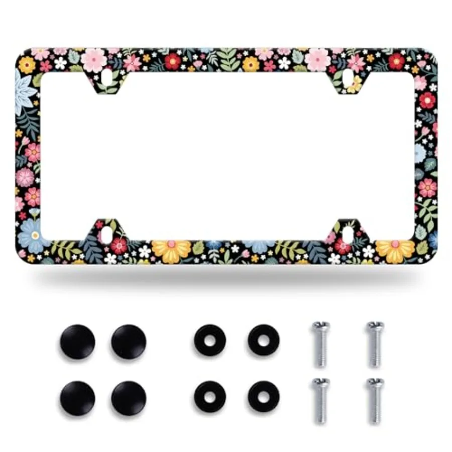 Colorful Bright Watercolor Flowers Floral Cute License Plate Frame 1 Pack Stainless Steel License Plate Frame Accessory Car Pla
Colorful Bright Watercolor Flowers Floral Cute License Plate Frame 1 Pack Stainless Steel License Plate Frame Accessory Car Pla