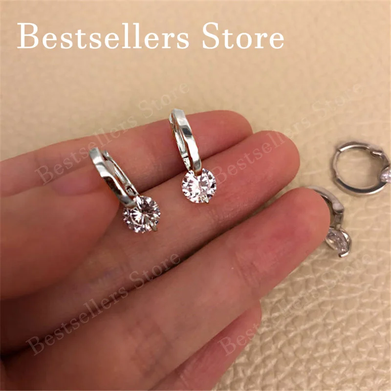 Silver Luxury Shiny Zircon Earrings Fashion Women's Charming Party Gift Jewelry
Silver Luxury Shiny Zircon Earrings Fashion Women's Charming Party Gift Jewelry