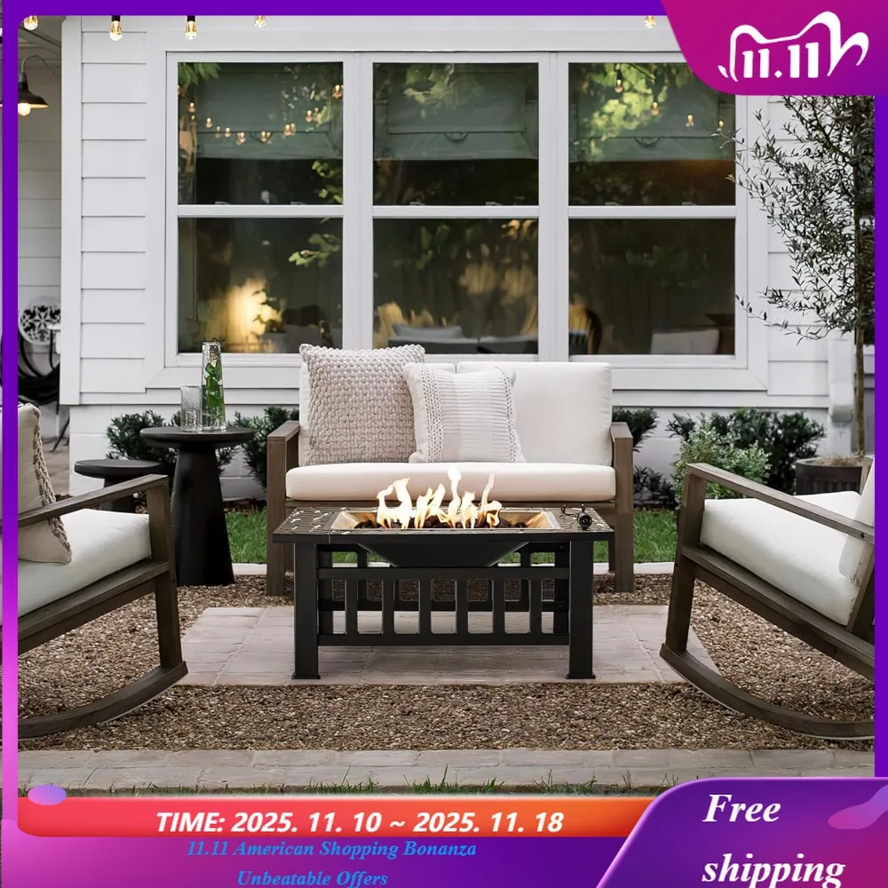 Outdoor Fire Pit, 32 Inch Firepit Table Metal Outdoor Fireplaces with Waterproof Cover for Outside Patio Camping Customized
Outdoor Fire Pit, 32 Inch Firepit Table Metal Outdoor Fireplaces with Waterproof Cover for Outside Patio Camping Customized