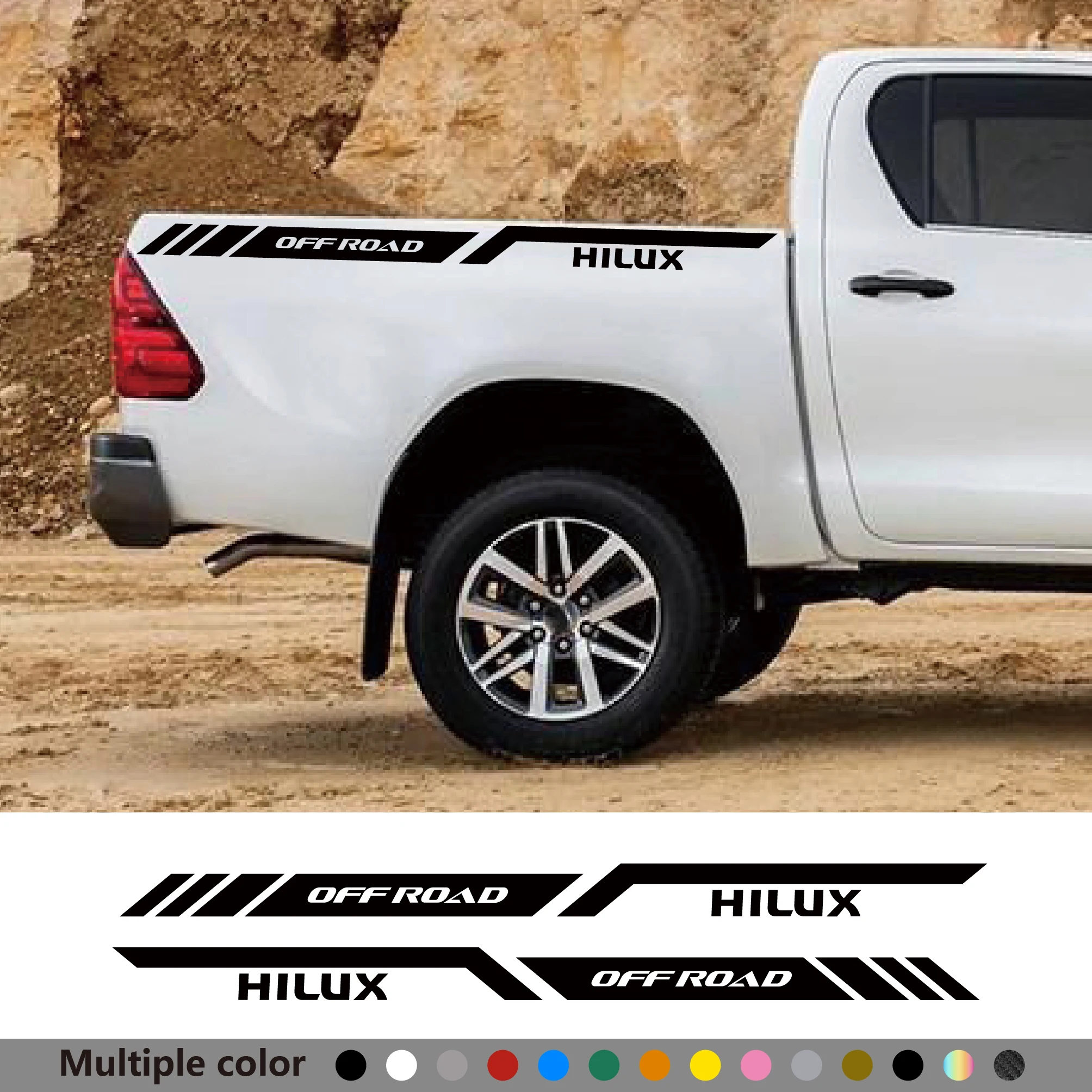 Pickup Trunk Side Stickers Apply For Toyota Hilux Revo Vigo Off-road Stripes Graphics Decals Vinyl Cover Auto Tuning Accessories
Pickup Trunk Side Stickers Apply For Toyota Hilux Revo Vigo Off-road Stripes Graphics Decals Vinyl Cover Auto Tuning Accessories