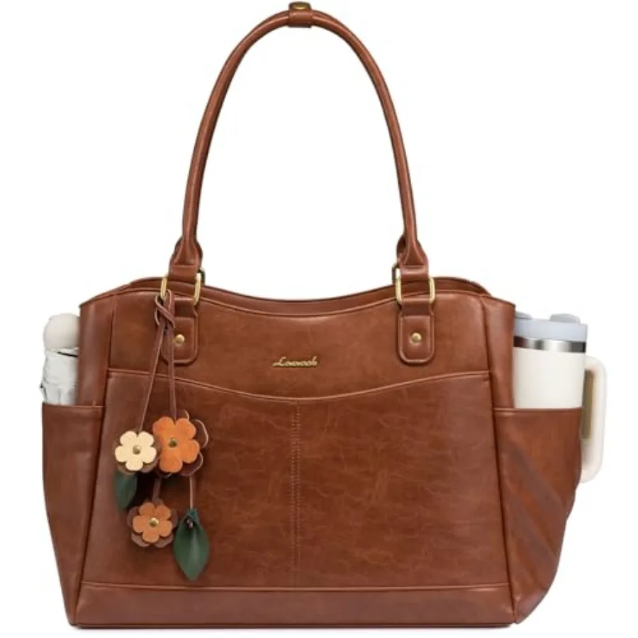 LOVEVOOK Laptop Bag for Women, Original Vintage Work Tote Bag Computer Office Teacher Bag with Flower Pendant
LOVEVOOK Laptop Bag for Women, Original Vintage Work Tote Bag Computer Office Teacher Bag with Flower Pendant