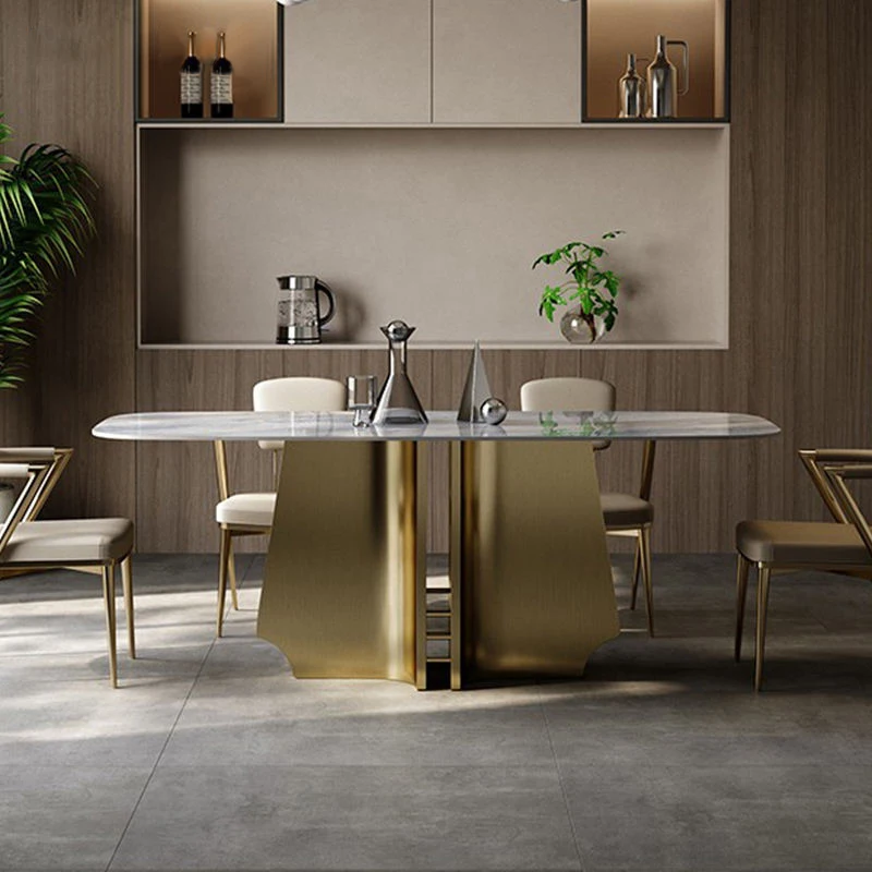 &c Home Furniture Modern Dining Room Set Marble Metal Dining Table with Made in Foshan Tables and Chairs for Restaurant
&c Home Furniture Modern Dining Room Set Marble Metal Dining Table with Made in Foshan Tables and Chairs for Restaurant