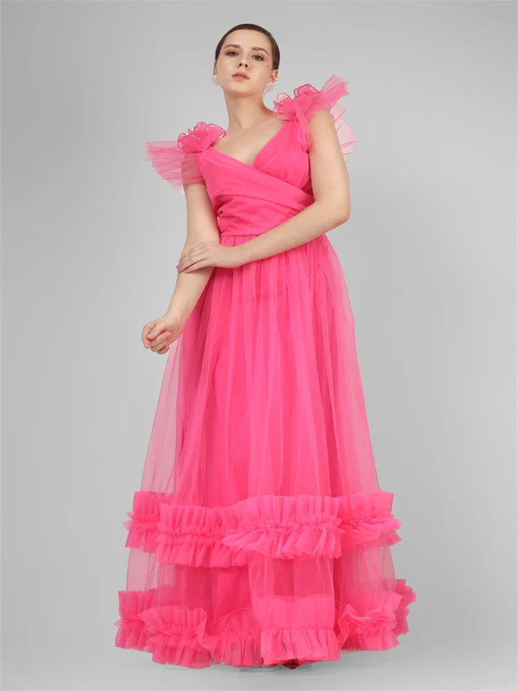 Hot Selling Sweetheart Neckline Floral On Shoulder Tulle A-Line Evening Dress Elegant Back Zipper Floor Length Gown For Women
Hot Selling Sweetheart Neckline Floral On Shoulder Tulle A-Line Evening Dress Elegant Back Zipper Floor Length Gown For Women