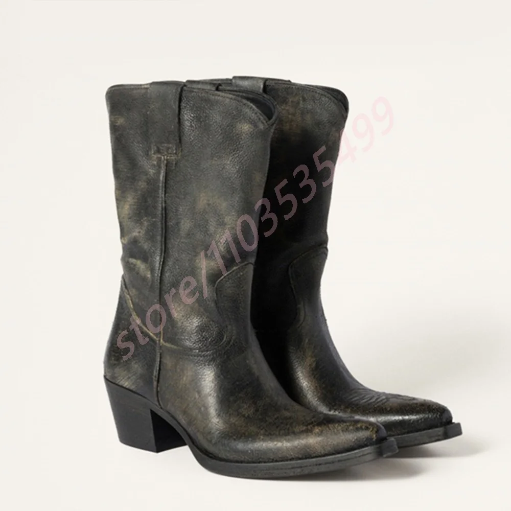 Black Pointed Toe Mid-Tube Knight Boots 2025 Summer Retro Thick Heel Rubbing Western Boots 35-40 Women's Casual Boots
Black Pointed Toe Mid-Tube Knight Boots 2025 Summer Retro Thick Heel Rubbing Western Boots 35-40 Women's Casual Boots