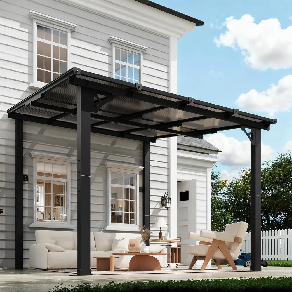 8x10FT Lean to Gazebo, Hardtop Metal Pergola with Polycarbonate Roof, Large Wall Mounted Heavy Duty Awnings, Patio, Customized
8x10FT Lean to Gazebo, Hardtop Metal Pergola with Polycarbonate Roof, Large Wall Mounted Heavy Duty Awnings, Patio, Customized