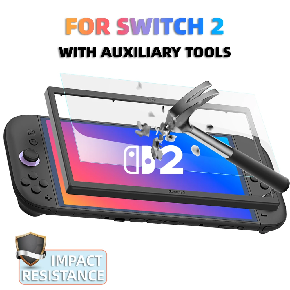 Screen Protector Tempered Glass for Switch 2 2025 9H HD Clear Anti-Scratch Screen Protector With Auxiliary Tool Game Accessories
Screen Protector Tempered Glass for Switch 2 2025 9H HD Clear Anti-Scratch Screen Protector With Auxiliary Tool Game Accessories