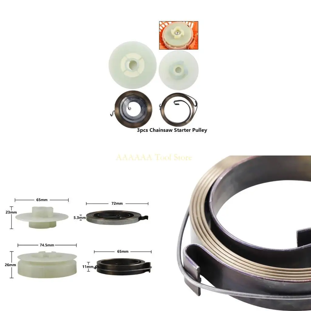 A2BE 4Pcs Chainsaw Starter Pulley Home Garden Tools for Farmer Chainsaw Spare Parts
A2BE 4Pcs Chainsaw Starter Pulley Home Garden Tools for Farmer Chainsaw Spare Parts