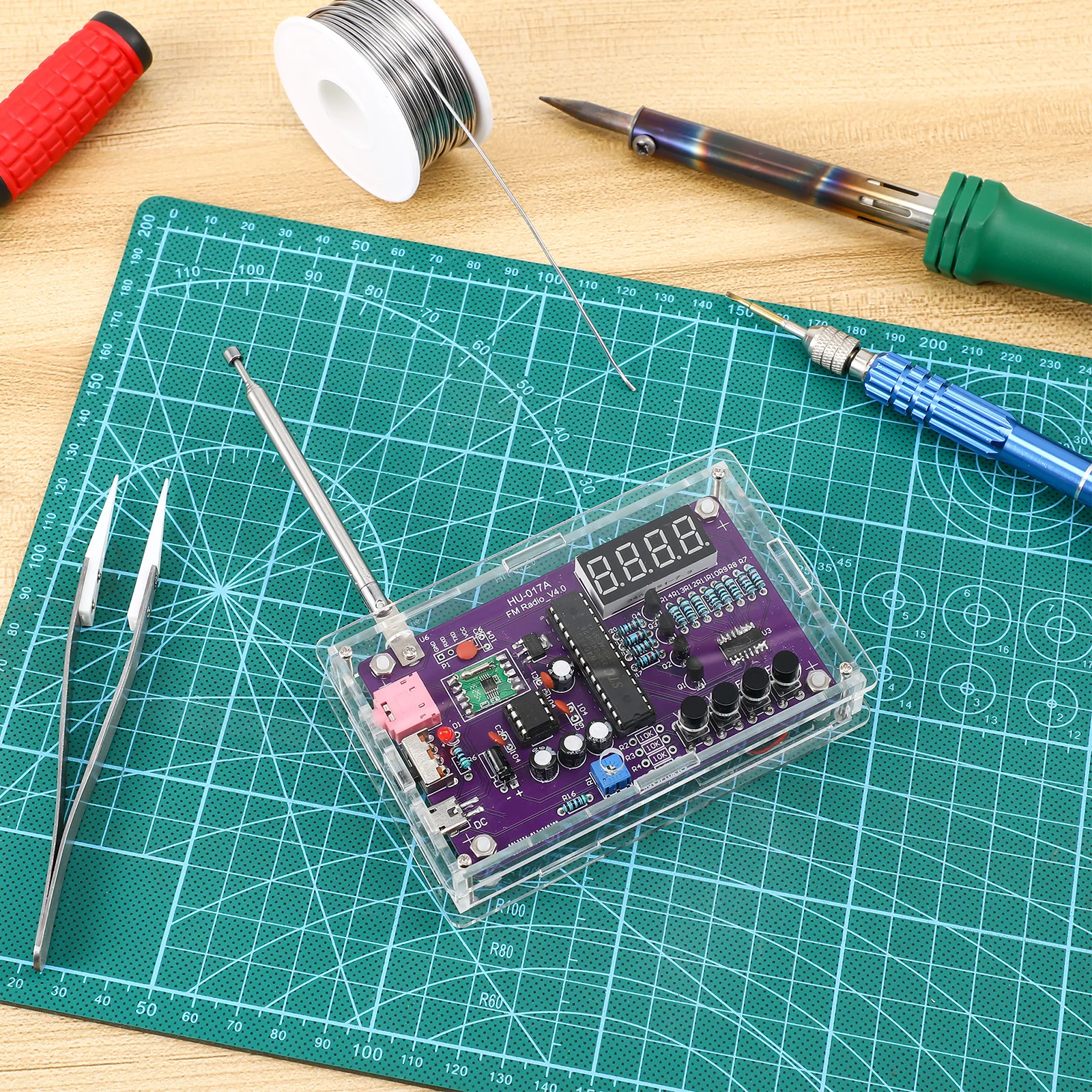 DIY Radio Kit FM Circuit Board Microcontroller Electronics Projects Soldering Practice Kits Plastic Stainless Steel Components
DIY Radio Kit FM Circuit Board Microcontroller Electronics Projects Soldering Practice Kits Plastic Stainless Steel Components