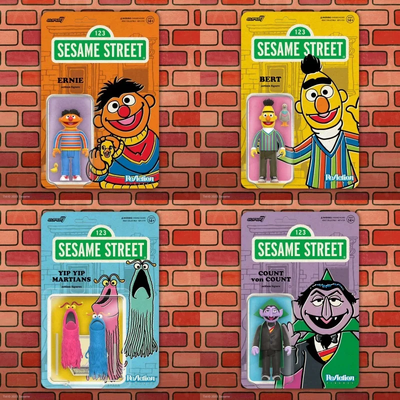 В наличии Super7 1/18 Классическая американская мультяшная серия Улица Сезам Эрни Берт граф фон марсианский детский подарок
В наличии Super7 1/18 Классическая американская мультяшная серия Улица Сезам Эрни Берт граф фон марсианский детский подарок