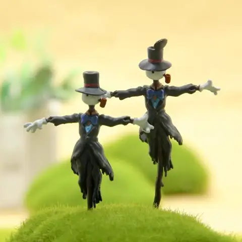 New DIY Landscape Decoration Mini Resin Scarecrow Statue Funny Cartoon Toy Ornaments