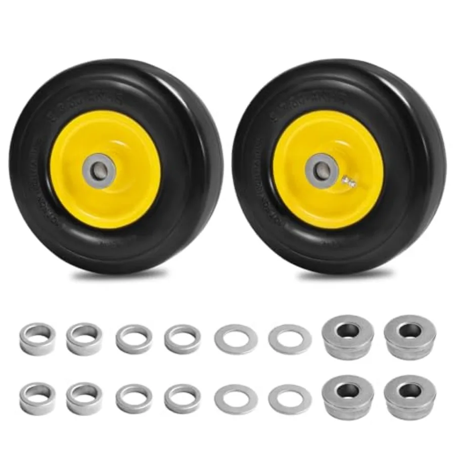 9x3.50-4" Flat Free Tire and Wheel Lawnmower Tire, front zero turn mower/garden tractors/wheelbarrows/garden carts Tires With 3
9x3.50-4" Flat Free Tire and Wheel Lawnmower Tire, front zero turn mower/garden tractors/wheelbarrows/garden carts Tires With 3
