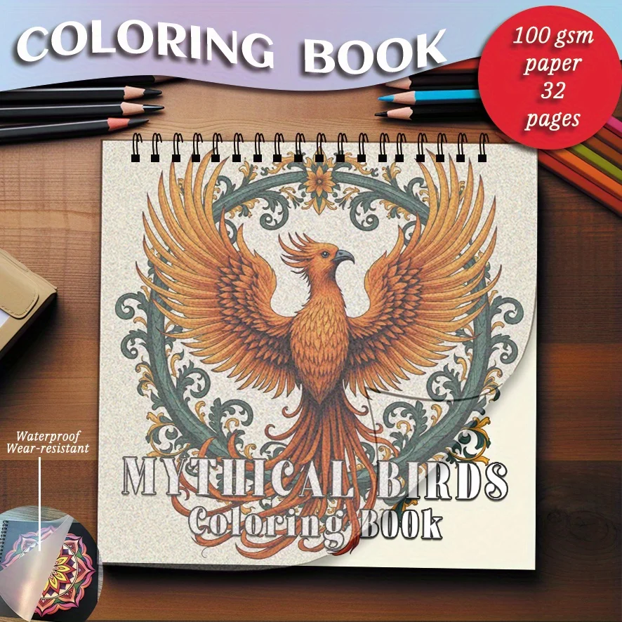 Coloring Book - 7.87 x 7.87 inches 32 pages My Bird Friends Coloring Book - Helps with soothing, doodling, holiday party favors
Coloring Book - 7.87 x 7.87 inches 32 pages My Bird Friends Coloring Book - Helps with soothing, doodling, holiday party favors