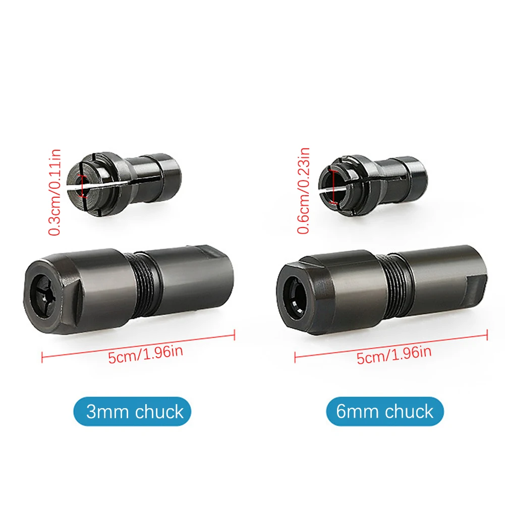 6/3mm Angle Grinder to Straight Chuck Adapter Chuck Drill Bit Connecting Tool for 100-Tyle Angle Grinder
6/3mm Angle Grinder to Straight Chuck Adapter Chuck Drill Bit Connecting Tool for 100-Tyle Angle Grinder