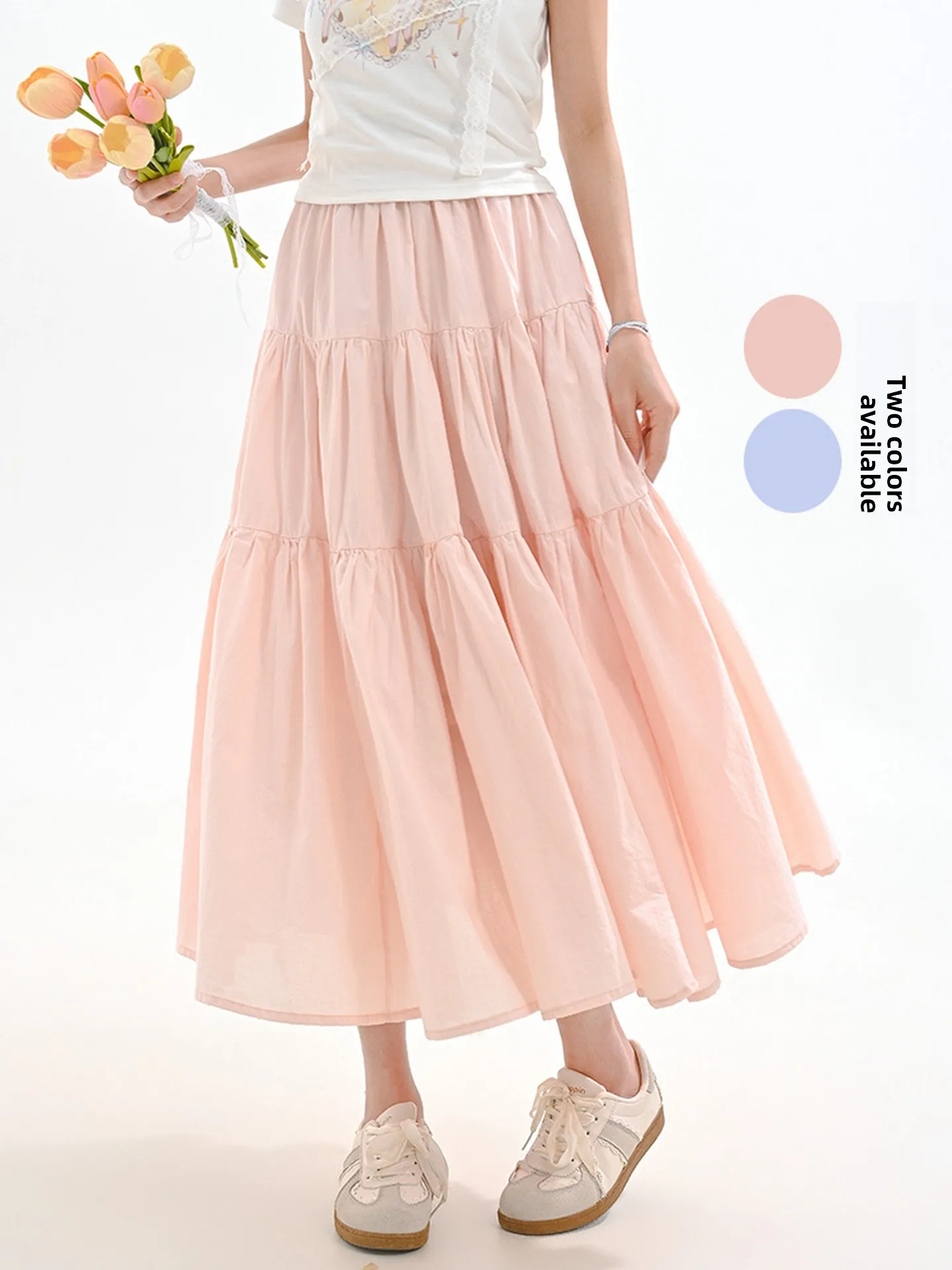 Sweet Style High Waist Loose Fit Color Simple Design A-Line Skirt Women's Fashion Summer New Arrival Long Skirt
Sweet Style High Waist Loose Fit Color Simple Design A-Line Skirt Women's Fashion Summer New Arrival Long Skirt