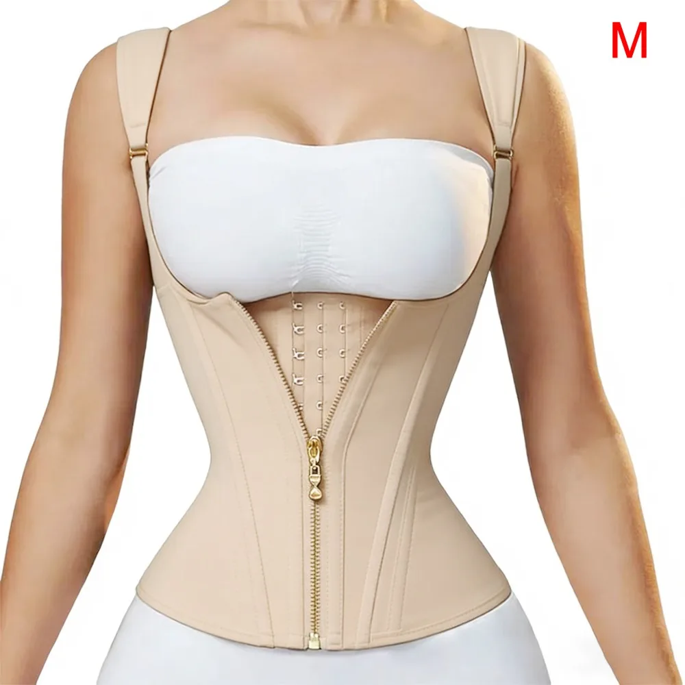 Adjustable Zipper Waist Trainer Corset Hook Eyes Closure Steel Bone Support Waist Shaping Top Double Layer Design Tight Fit
Adjustable Zipper Waist Trainer Corset Hook Eyes Closure Steel Bone Support Waist Shaping Top Double Layer Design Tight Fit