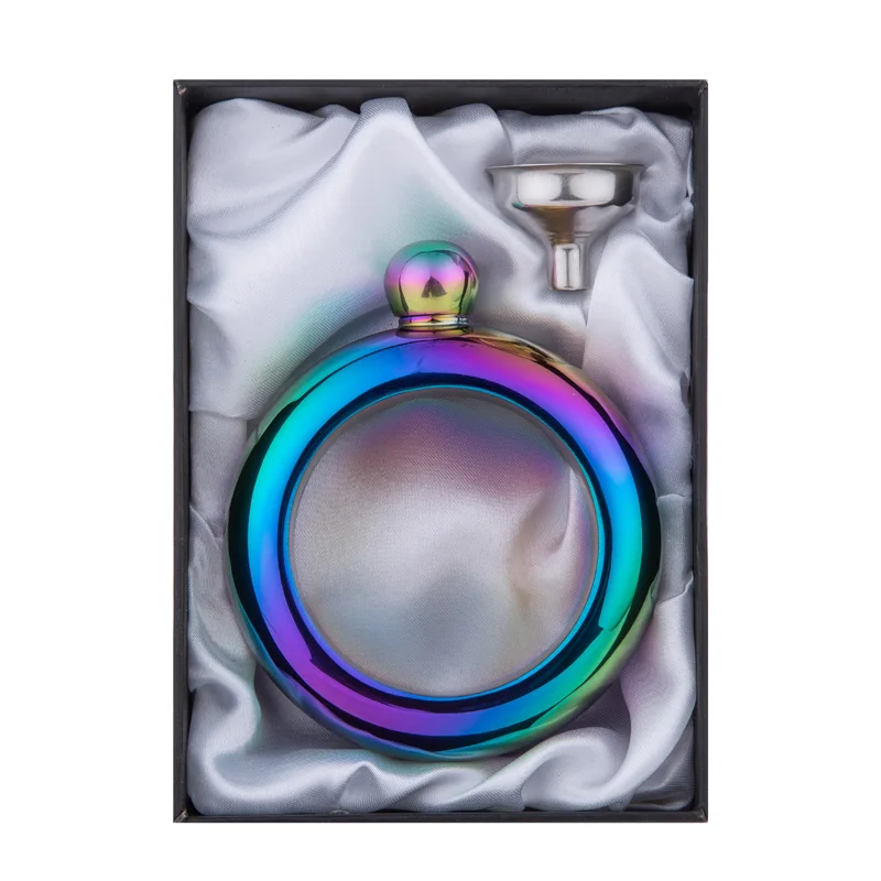 2017 New Rainbow or Rose golden color plated Bangle Bracelet hip flask 4 OZ ,High quality ,packing in gift box
2017 New Rainbow or Rose golden color plated Bangle Bracelet hip flask 4 OZ ,High quality ,packing in gift box