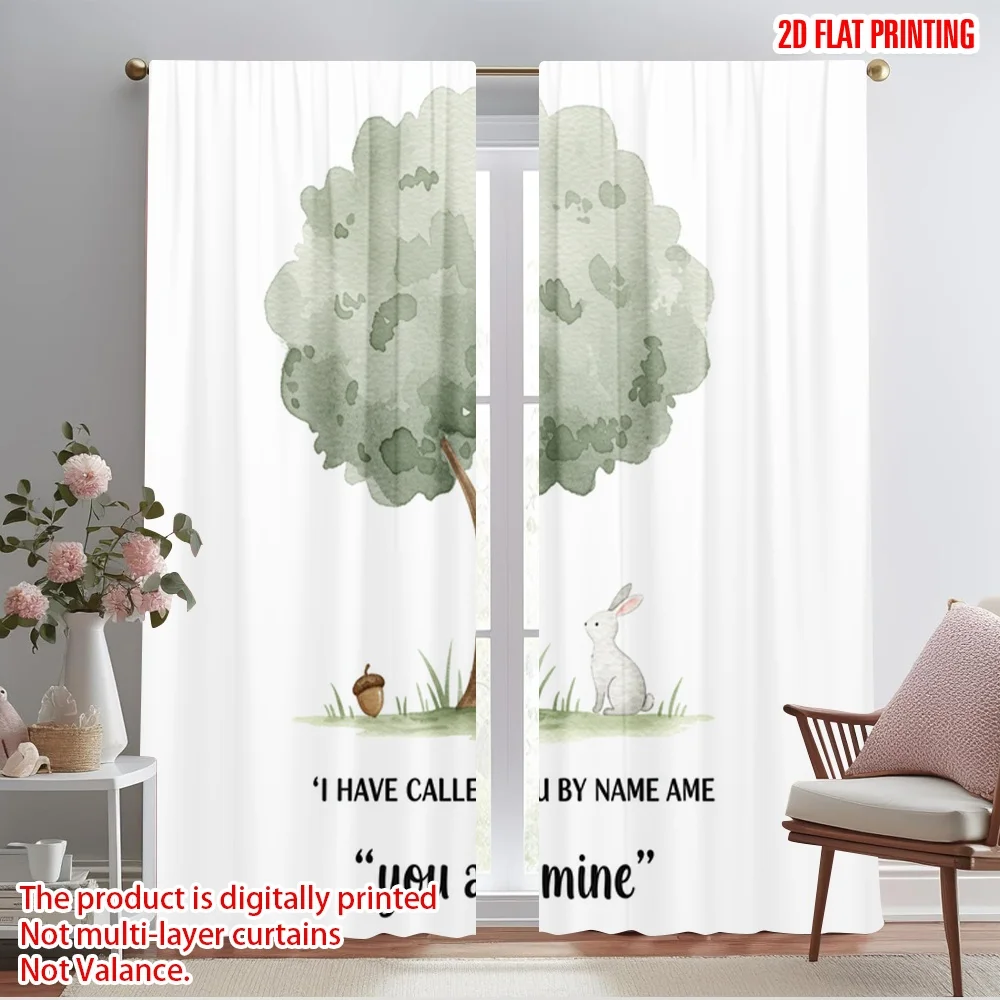 2pcs 2D flat printing Curtain Watercolor Forest Tree Bunny Polyester Without Electricity 0 for Multipurpose Event Decoration
2pcs 2D flat printing Curtain Watercolor Forest Tree Bunny Polyester Without Electricity 0 for Multipurpose Event Decoration