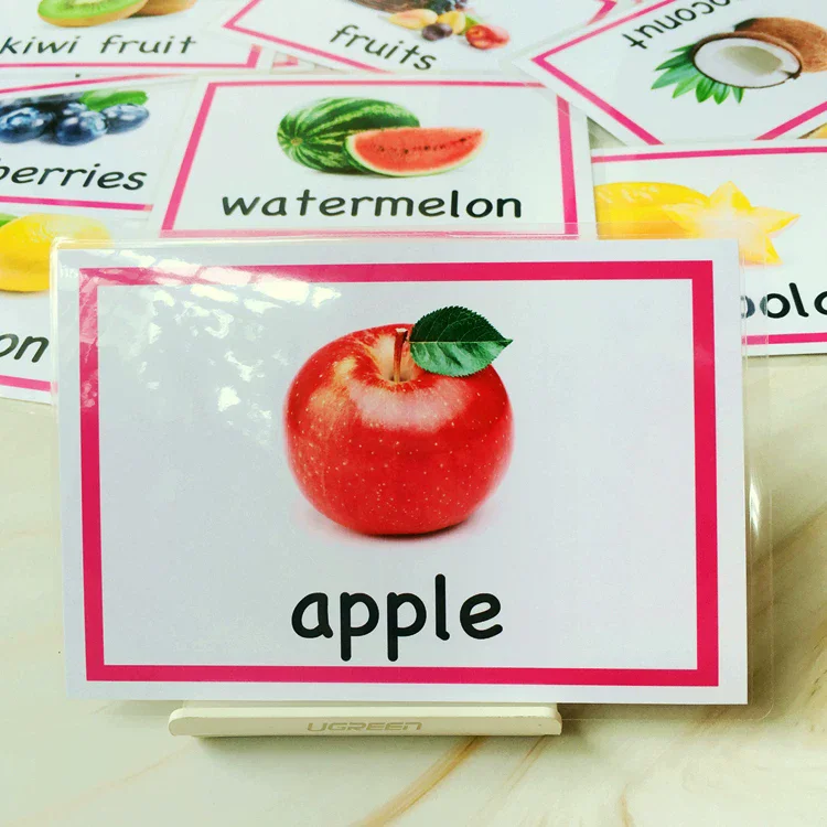 0-6ages 28pcs Fruit Picture Cognitive Teaching aids for Children's English Word Cards.8x11cm Waterproof flash card
0-6ages 28pcs Fruit Picture Cognitive Teaching aids for Children's English Word Cards.8x11cm Waterproof flash card
