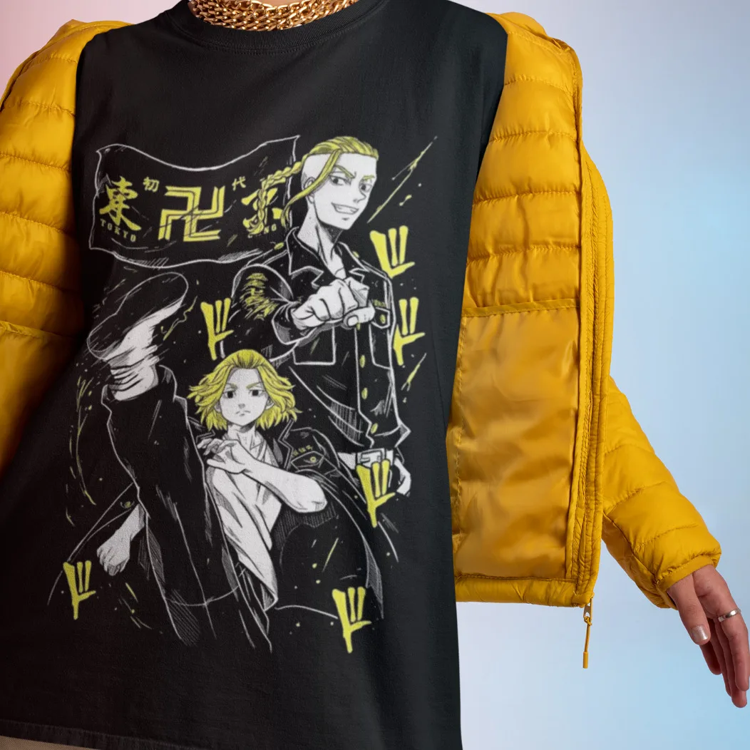 Футболка Tokyo Revengers, рубашка Чифую Мацуно, Мандзиро Сано, Ацуши Сендо
Футболка Tokyo Revengers, рубашка Чифую Мацуно, Мандзиро Сано, Ацуши Сендо