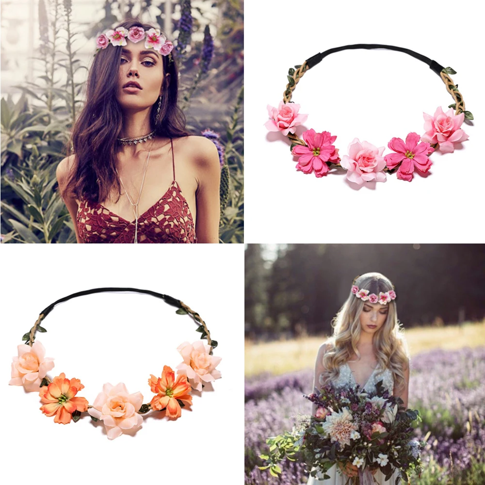 Bride Flower Crown Hairband Rope Wedding Floral Headband Garland Girl Wreath Elastic Hair Accessories Party Cosplay Headpiece
Bride Flower Crown Hairband Rope Wedding Floral Headband Garland Girl Wreath Elastic Hair Accessories Party Cosplay Headpiece