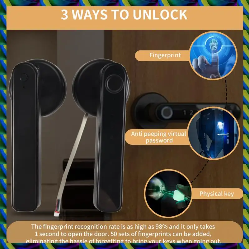 Daily Fingerprint Smart Door Lock Door Knob With Keypad Keyless Entry Door Lock With Handle For Home Hotel Office Apartment
Daily Fingerprint Smart Door Lock Door Knob With Keypad Keyless Entry Door Lock With Handle For Home Hotel Office Apartment