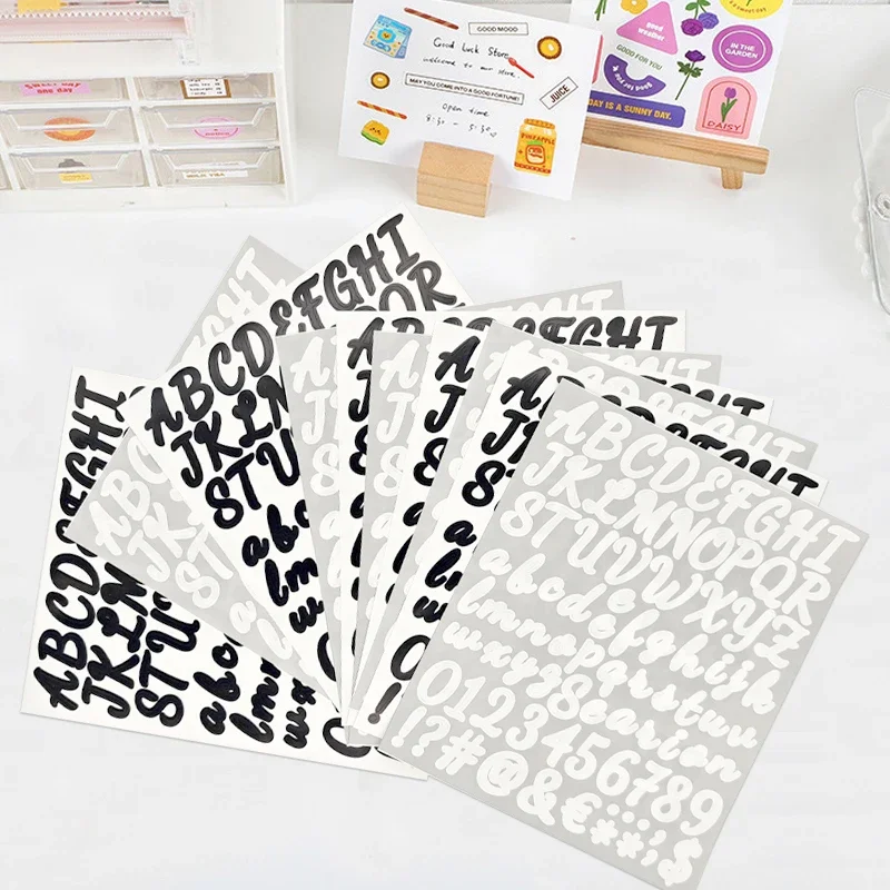 10 листов черно-белых наклеек с буквами и цифрами для декора конвертов, блокнотов, креативные ПВХ-наклейки для рукописных надписей, игрушка-подарок
10 листов черно-белых наклеек с буквами и цифрами для декора конвертов, блокнотов, креативные ПВХ-наклейки для рукописных надписей, игрушка-подарок