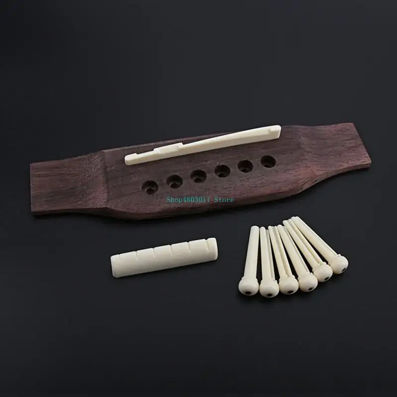T3LD 6 String Acoustic Guitar Bridge and Nut & and 6 Rosewood Bridge Pins Guitar Accessories Electric Guitar Parts
T3LD 6 String Acoustic Guitar Bridge and Nut & and 6 Rosewood Bridge Pins Guitar Accessories Electric Guitar Parts