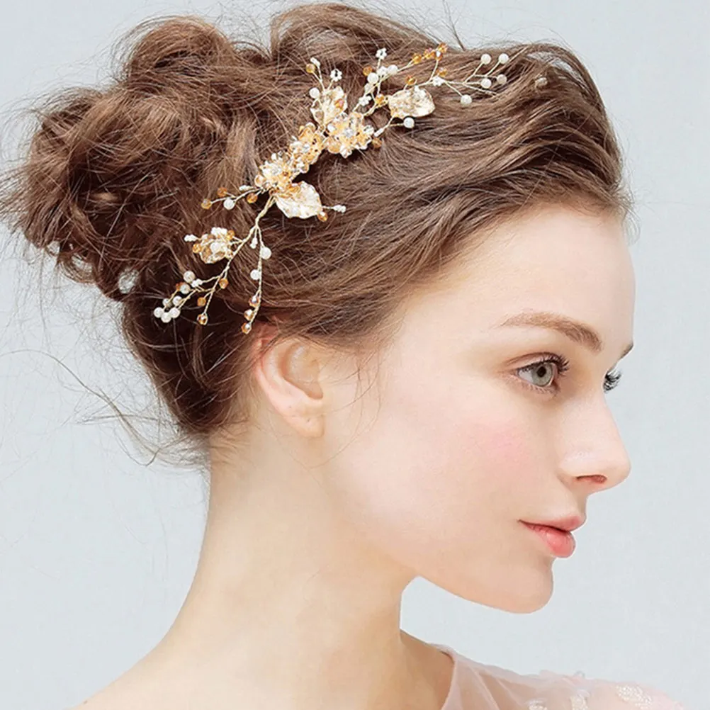 Bridal Hair Accessories Crystal Comb Zinc Alloy Wedding Headwear Leaf Design Hair Combs for Women Elegant Bridal Headpiece
Bridal Hair Accessories Crystal Comb Zinc Alloy Wedding Headwear Leaf Design Hair Combs for Women Elegant Bridal Headpiece