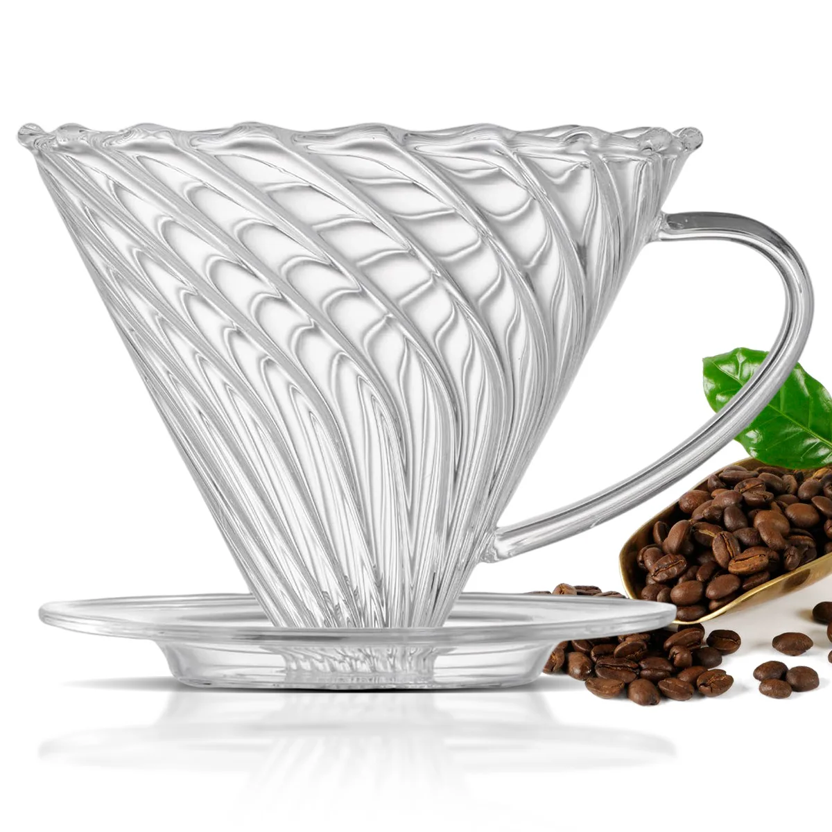 Coffee Filter, Reusable Cone Glass Pour Over Coffee Dripper with Stand and Handle, 1-4 Cups Drip Coffee Maker Funnel Accessories
Coffee Filter, Reusable Cone Glass Pour Over Coffee Dripper with Stand and Handle, 1-4 Cups Drip Coffee Maker Funnel Accessories