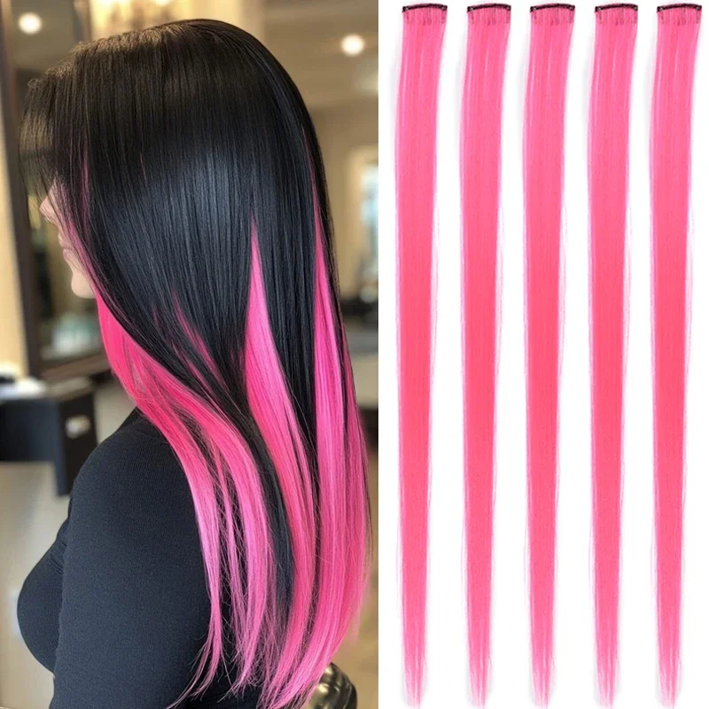 5Pcs Syntehtic Colored Clip in Hair Extension Straight 24inch Long Party Highlights Hairpiece for Girls Christmas&Featival Party
5Pcs Syntehtic Colored Clip in Hair Extension Straight 24inch Long Party Highlights Hairpiece for Girls Christmas&Featival Party